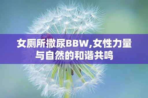 女厕所撒尿BBW,女性力量与自然的和谐共鸣