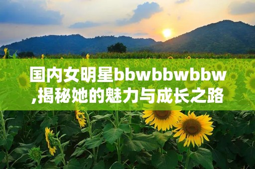 国内女明星bbwbbwbbw,揭秘她的魅力与成长之路