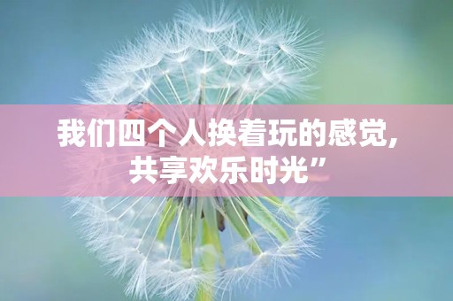 我们四个人换着玩的感觉,共享欢乐时光”