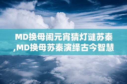 MD换母闹元宵猜灯谜苏秦,MD换母苏秦演绎古今智慧