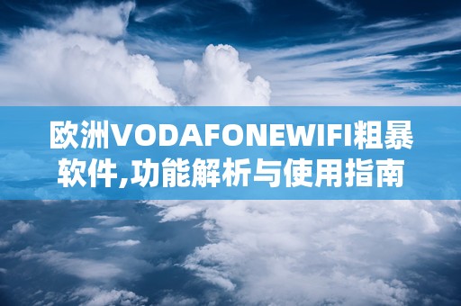 欧洲VODAFONEWIFI粗暴软件,功能解析与使用指南