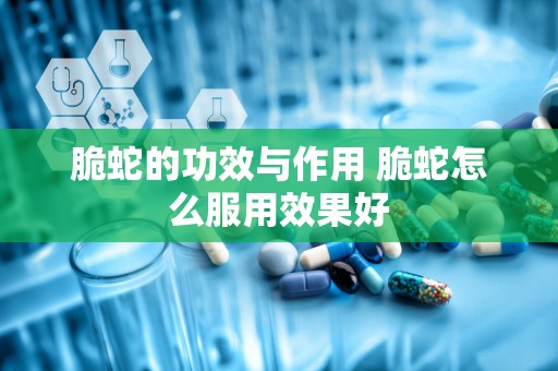 脆蛇的功效与作用 脆蛇怎么服用效果好