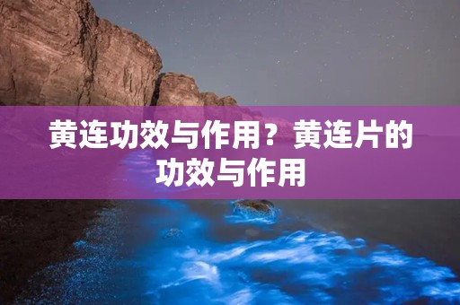 黄连功效与作用？黄连片的功效与作用