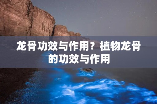 龙骨功效与作用？植物龙骨的功效与作用