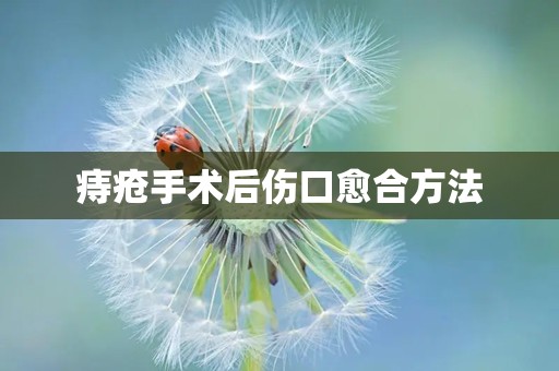 痔疮手术后伤口愈合方法