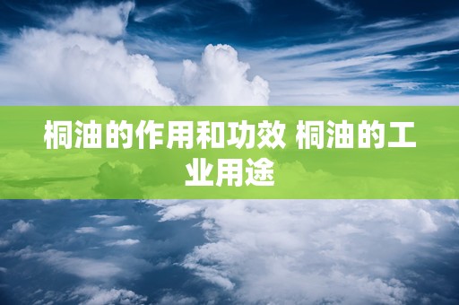 桐油的作用和功效 桐油的工业用途