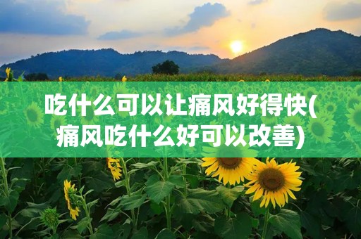 吃什么可以让痛风好得快(痛风吃什么好可以改善)