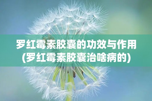 罗红霉素胶囊的功效与作用(罗红霉素胶囊治啥病的)