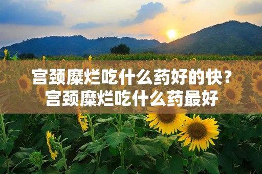 宫颈糜烂吃什么药好的快？宫颈糜烂吃什么药最好