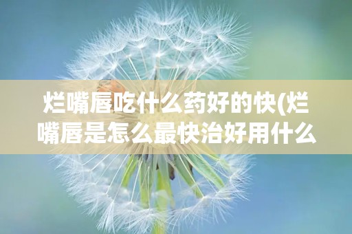 烂嘴唇吃什么药好的快(烂嘴唇是怎么最快治好用什么药呢?)