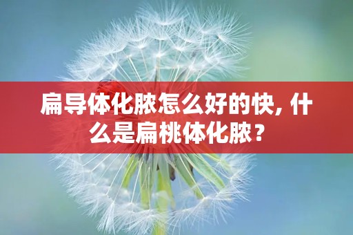 扁导体化脓怎么好的快, 什么是扁桃体化脓？