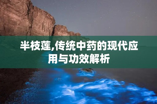 半枝莲,传统中药的现代应用与功效解析