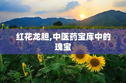 红花龙胆,中医药宝库中的瑰宝