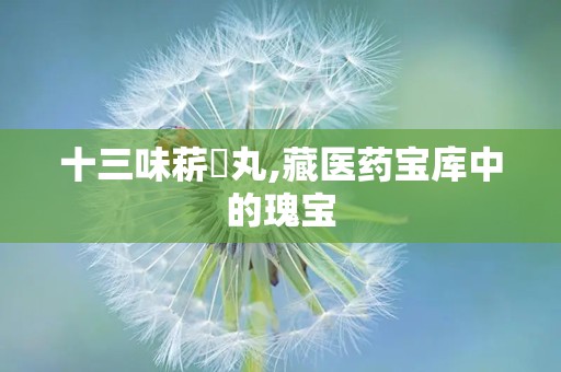 十三味菥蓂丸,藏医药宝库中的瑰宝