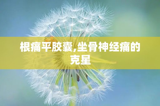 根痛平胶囊,坐骨神经痛的克星