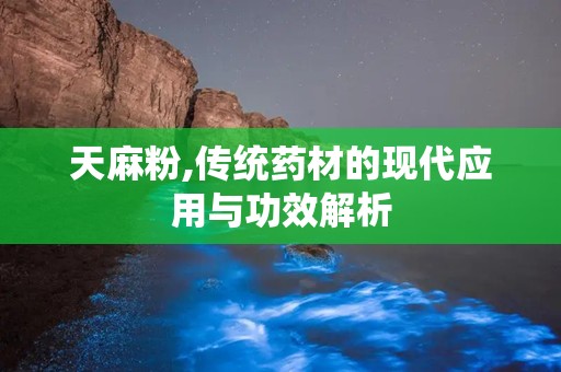 天麻粉,传统药材的现代应用与功效解析