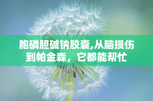 胞磷胆碱钠胶囊,从脑损伤到帕金森，它都能帮忙