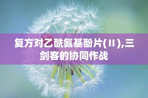 复方对乙酰氨基酚片(Ⅱ),三剑客的协同作战