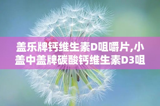 盖乐牌钙维生素D咀嚼片,小盖中盖牌碳酸钙维生素D3咀嚼片