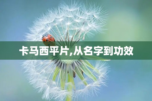 卡马西平片,从名字到功效