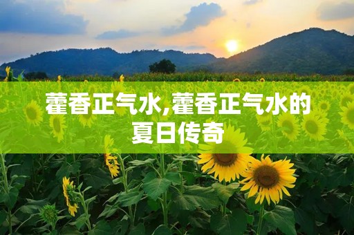 藿香正气水,藿香正气水的夏日传奇