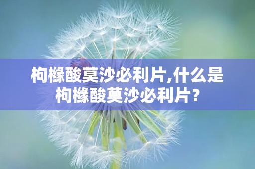 枸橼酸莫沙必利片,什么是枸橼酸莫沙必利片？