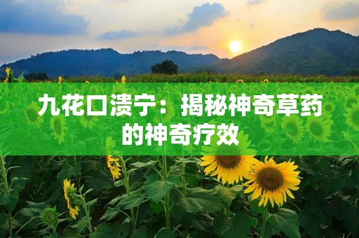 九花口溃宁：揭秘神奇草药的神奇疗效