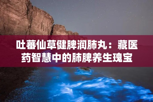 吐蕃仙草健脾润肺丸：藏医药智慧中的肺脾养生瑰宝