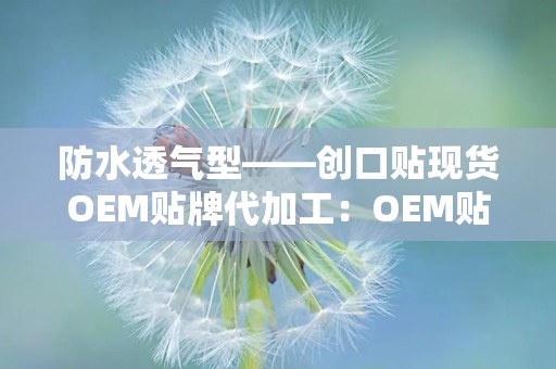 防水透气型——创口贴现货OEM贴牌代加工：OEM贴牌代加工，助力品牌创新与市场拓展