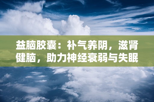 益脑胶囊：补气养阴，滋肾健脑，助力神经衰弱与失眠多梦