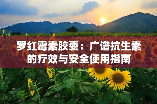 罗红霉素胶囊：广谱抗生素的疗效与安全使用指南