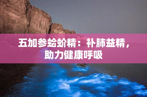 五加参蛤蚧精：补肺益精，助力健康呼吸