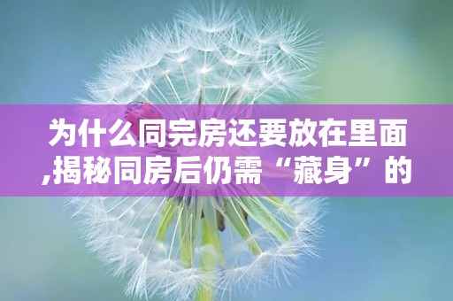 为什么同完房还要放在里面,揭秘同房后仍需“藏身”的神秘原因