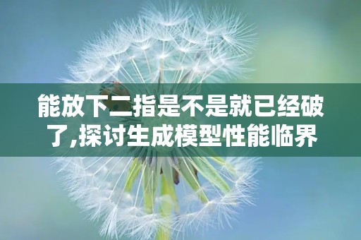 能放下二指是不是就已经破了,探讨生成模型性能临界点的新视角”