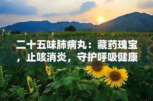 二十五味肺病丸：藏药瑰宝，止咳消炎，守护呼吸健康