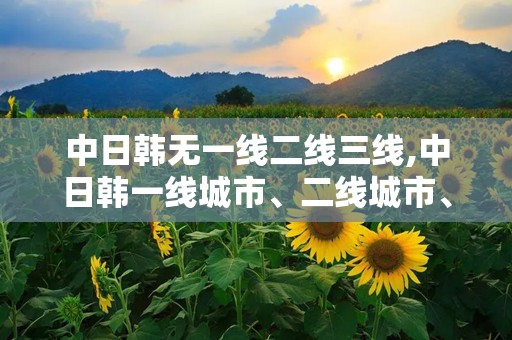 中日韩无一线二线三线,中日韩一线城市、二线城市、三线城市经济地位与发展差异概述