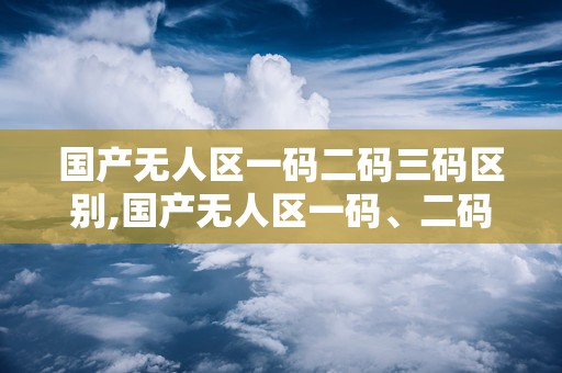 国产无人区一码二码三码区别,国产无人区一码、二码、三码功能与应用解析