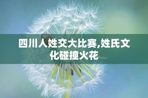 四川人姓交大比赛,姓氏文化碰撞火花